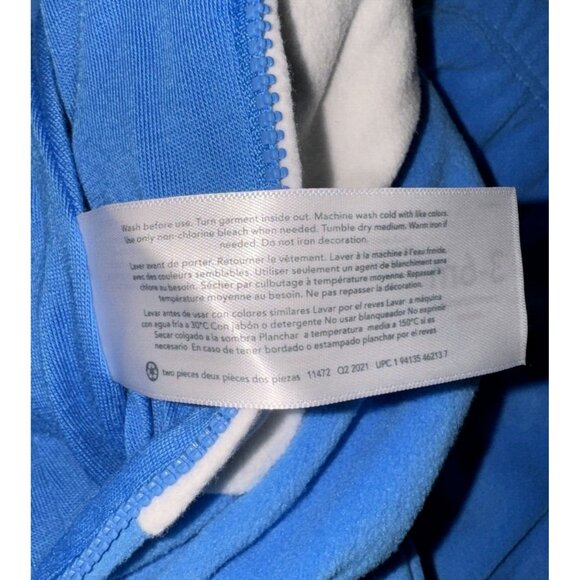 Carters 3-6 Month Blue Shark Padded 2 Piece Zip Up Fleece Halloween Costume - Picture 8 of 8